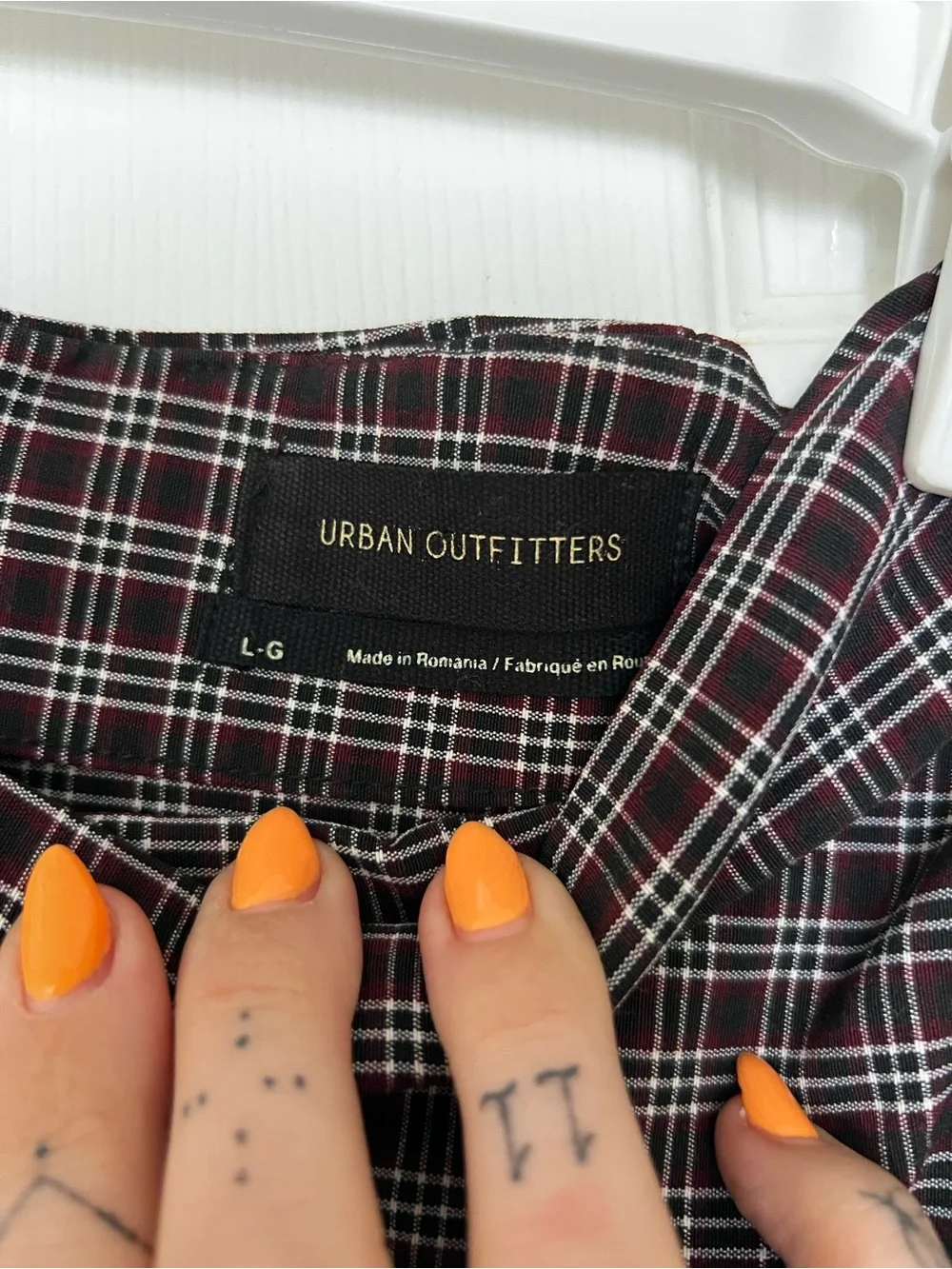 Urban Outfitters Black and White Plaid Mini Skirt